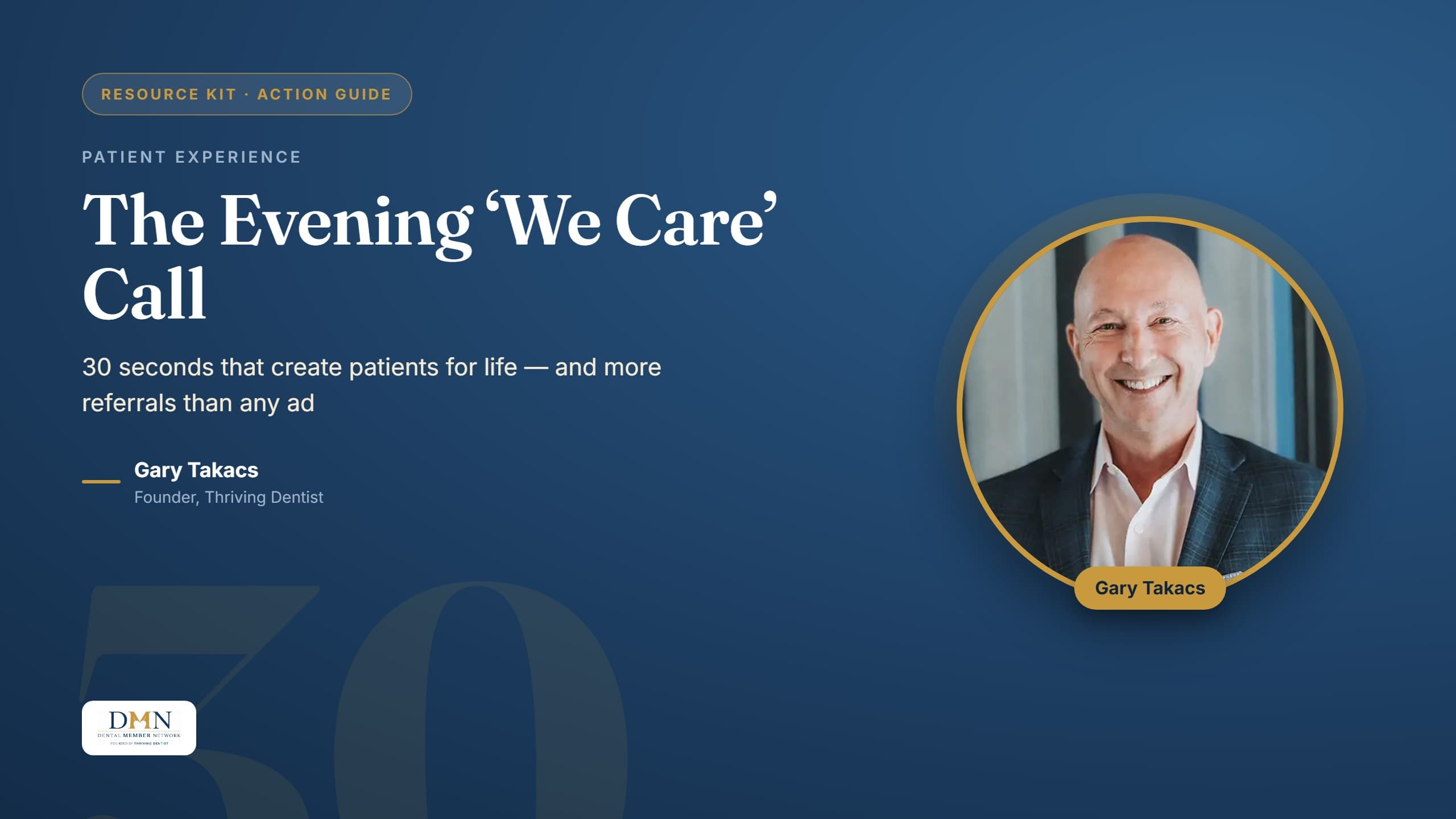 The Evening 'We Care' Call resource kit featuring Gary Takacs