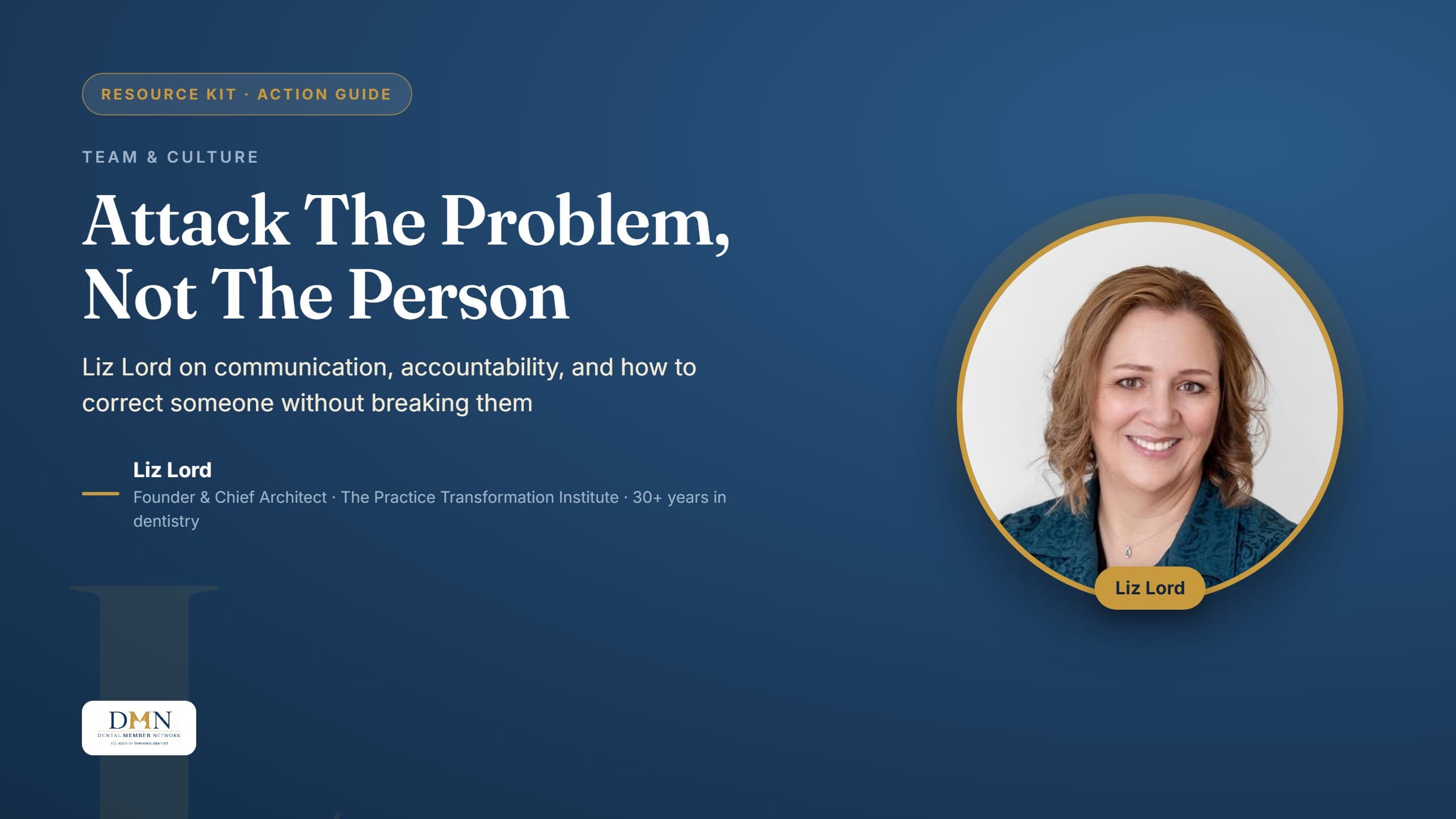 The Attack The Problem, Not The Person resource kit featuring Liz Lord